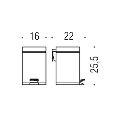 Kúpeľňové odpadkové koše Čierny COLOMBO