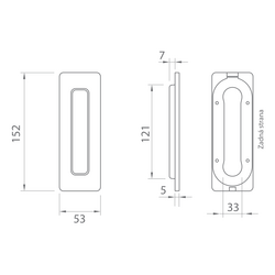 Mušle a madielka na posuvné drevené dvere Čierny Tupai