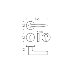 Kľučky na okrúhlych rozetách Zlatý COLOMBO