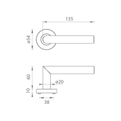Kľučky na okrúhlych rozetách Čierny MPK