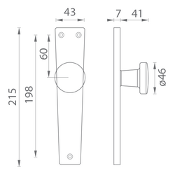 Gule priame na hranatých štítoch Strieborný BA