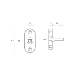 Príslušenstvo ku kľučkám na okná Strieborný JNF