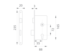 Panikové zámky Strieborný DORMAKABA