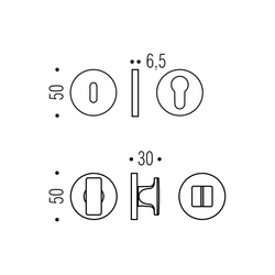 Kľučky na okrúhlych rozetách Sivý COLOMBO