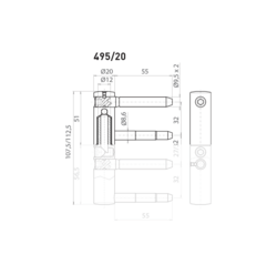 Klasické pánty a závesy na interiérové dvere Strieborný OV