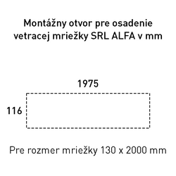 Mriežky šírka 130 mm Biely SRL