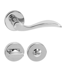 Kľučky na okrúhlych rozetách Strieborný Tupai