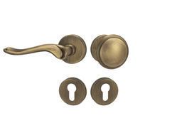 Kľučky na spevnených okrúhlych rozetách bez prekrytia vložky Bronzový Mariani