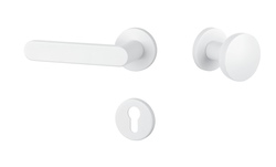 Kľučky na okrúhlych rozetách Biely APRILE