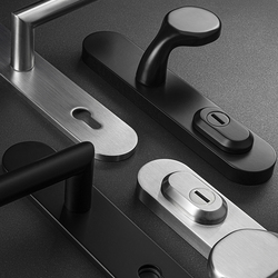 Kľučky na bezpečnostných oválnych štítoch s prekrytím vložky Strieborný MPK