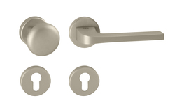 Kľučky na okrúhlych rozetách Strieborný Tupai