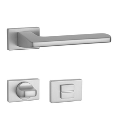 Kľučky na obdĺžnikových rozetách Strieborný APRILE