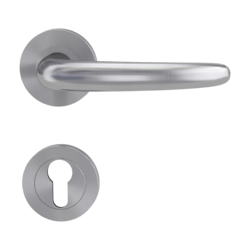 Kľučky na okrúhlych rozetách Strieborný Griffwerk