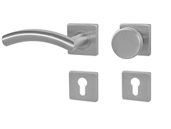 Kľučky na hranatých rozetách Strieborný MPK