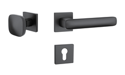 Kľučky na hranatých rozetách Čierny APRILE