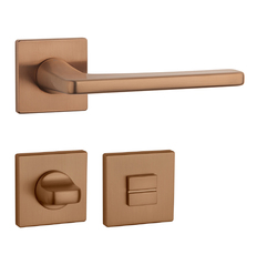 Kľučky na hranatých rozetách Medený APRILE