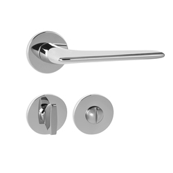 Kľučky na okrúhlych rozetách Strieborný Tupai