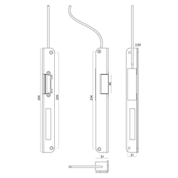 QR - JNF - ZÁMOK ELEKTRICKÝ IN.20.652 Strieborný JNF