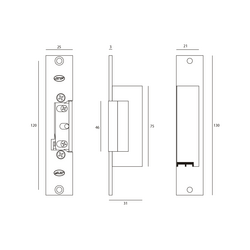 Elektrické zámky a protiplechy Strieborný JNF