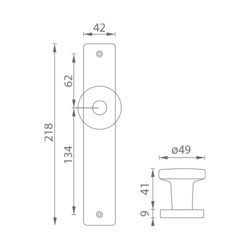 Gule priame na hranatých štítoch Strieborný MPK
