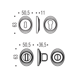 Kľučky na okrúhlych rozetách Zlatý COLOMBO
