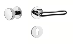 Kľučky na okrúhlych rozetách Strieborný APRILE