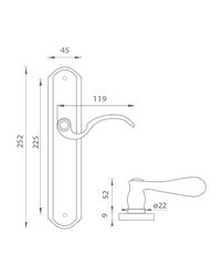 Kľučky na rustikálnych štítoch Sivý NI