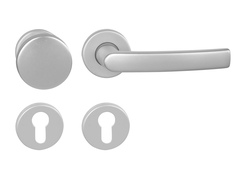 Kľučky na okrúhlych rozetách Strieborný BA