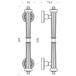 Madlá okrúhle priame Bronzový COLOMBO