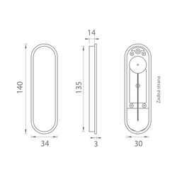 Mušle a madielka na posuvné drevené dvere Čierny PR