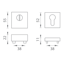 Bezpečnostné a spevnené rozety Bronzový Tupai