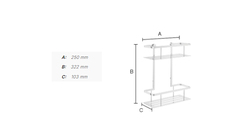 Košíky do sprchy Strieborný SMEDBO