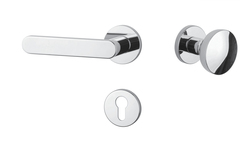 Kľučky na okrúhlych rozetách Strieborný APRILE