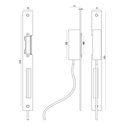 QR - JNF - ZÁMOK ELEKTRICKÝ IN.20.652 Strieborný JNF