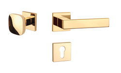 Kľučky na hranatých rozetách Zlatý APRILE