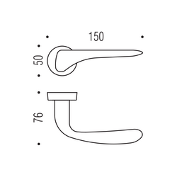 Kľučky na okrúhlych rozetách Zlatý COLOMBO