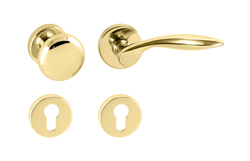 Kľučky na okrúhlych rozetách Zlatý Tupai