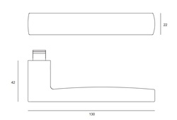 Kľučky na hranatých rozetách Čierny JNF