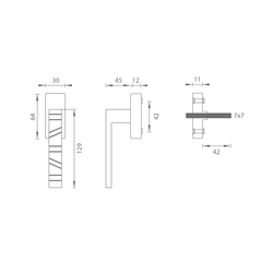 Hranaté kľučky na okná Sivý FROSIO BORTOLO