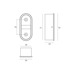 Mušle a madielka na posuvné drevené dvere Strieborný JNF