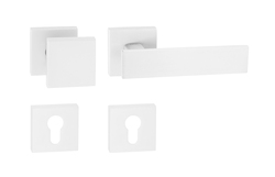 Kľučky na hranatých rozetách Biely Tupai