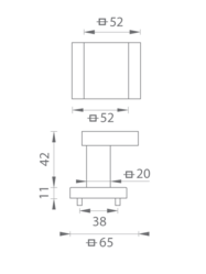 Madlá vyosené na rozetách Čierny Tupai