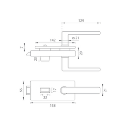 Zámky na sklenené dvere Strieborný Tupai