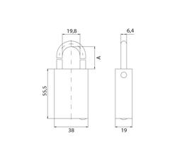 Visiace zámky bezpečnostné Strieborný DORMAKABA