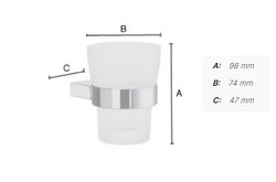 Držiaky na kefky a dózy Strieborný SMEDBO
