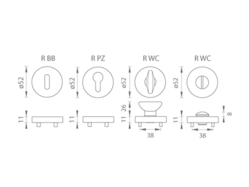 Okrúhle rozety Sivý Tupai