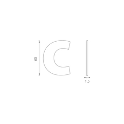 Samolepiace písmená Strieborný LR