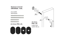 Spojovací materiál pre madlo MPK - IMPRESSA Spojovací materiál UNIVERZÁL pre MADLO ks CIM - čierna matná (FB) | MP-KOVANIA.sk