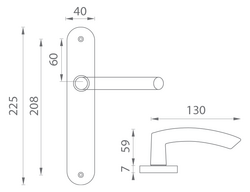 Kľučky na oválnych štítoch Čierny BA