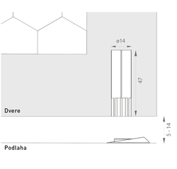 Magnetické dverné zarážky Čierny NUDA - VERUM ITALY